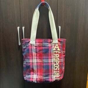 Old Aeropostale Plaid Tote Bag